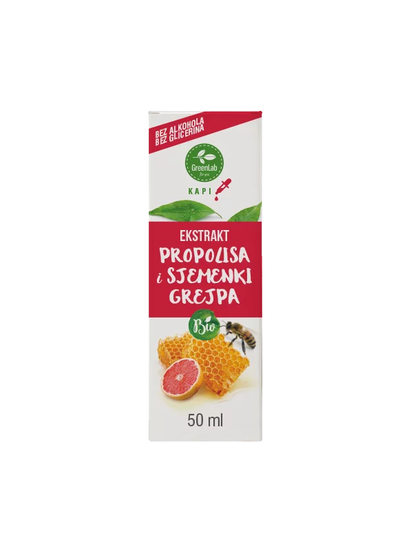 Ekstrakt sjemenki grejpa s propolisom Bio - 50 ml Green lab