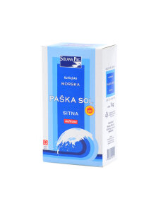 Paška morska sol Sitna u pakiranju plavo bijele boje od 1 kg Solana Pag