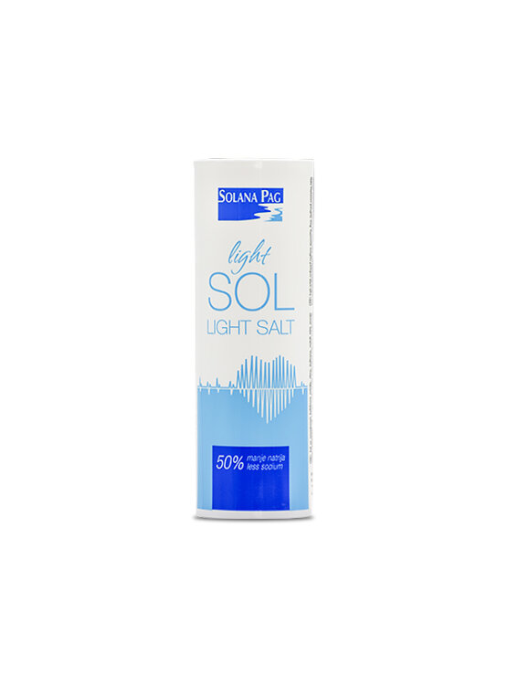 Light kuhinjska Paška morska sol Sitna u praktičnom plavom pakiranju od 250g Solana Pag