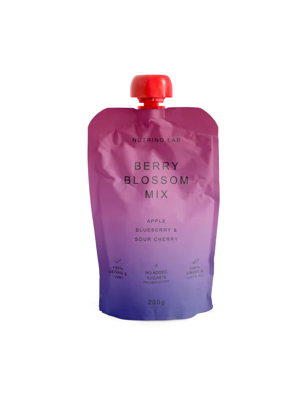 Nutrino Lab Voćni snack - jabuka, borovnica i višnja - 200g