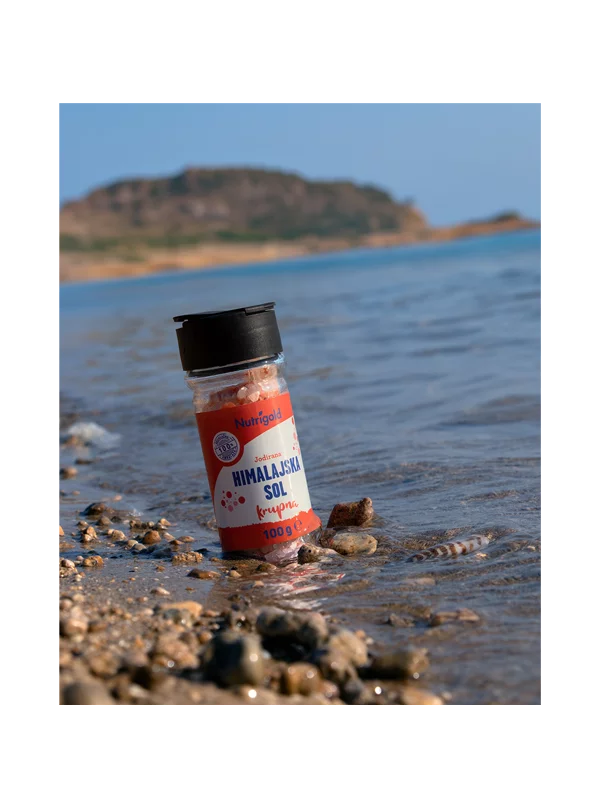 Staklenka Himalajska sol - Krupna Jodirana 100g Nutrigold