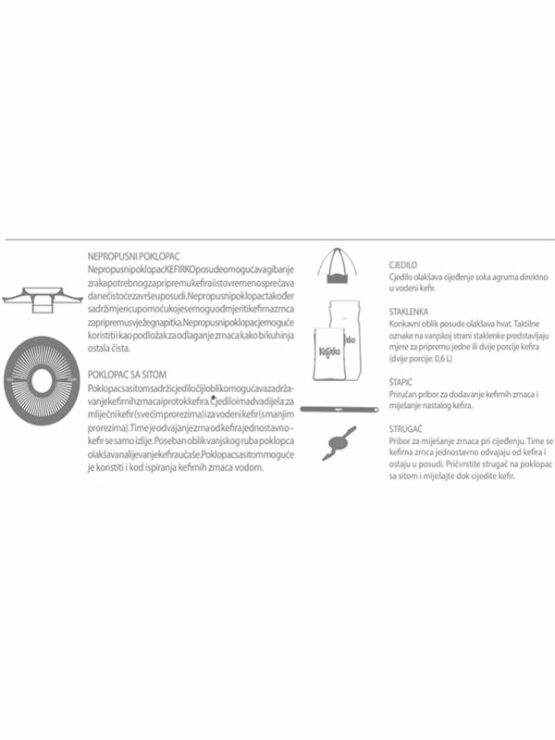 Kefirko Fermenter set za kefir Rozi sa staklenkom od 900ml