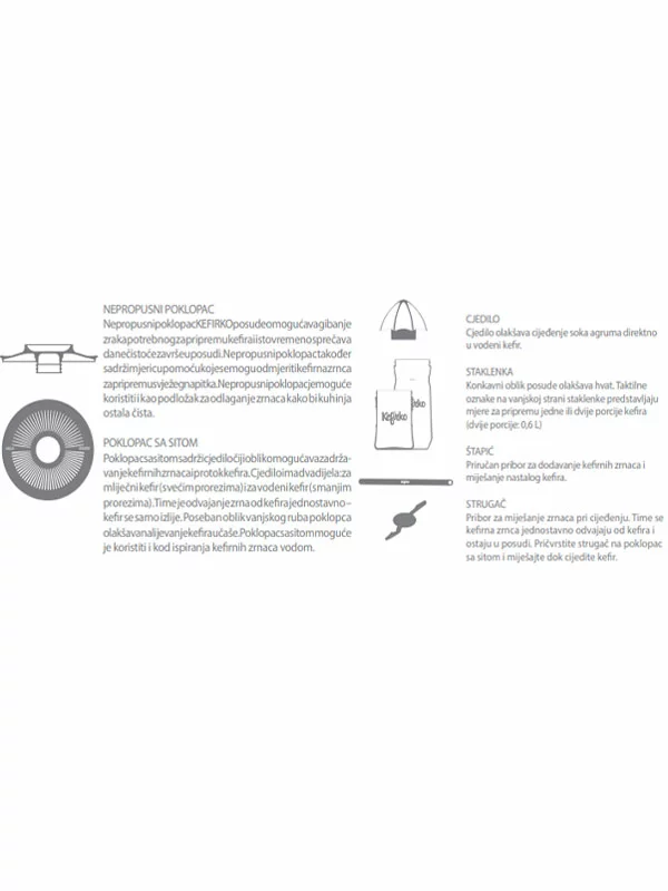 Fermenter set za kombuchu - 7L Kefirko