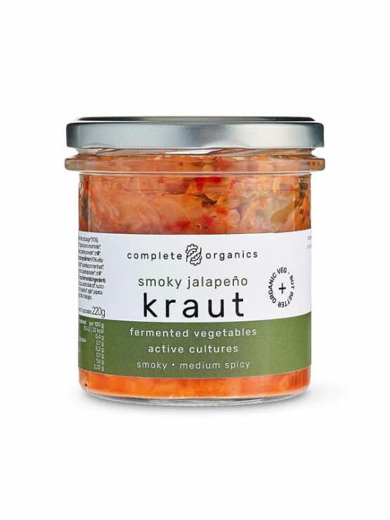 Completeorganics fermentirano povrće smoky jalapeno & kupus organski v staklenoj ambalaži 240g