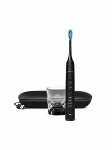 Phillips crna sonična električna četkica za zube Diamond clean s aplikacijom