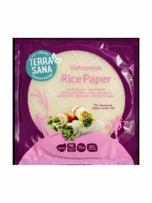 Terrasana rižev papir bez glutena u pakiraju sadrži 15 komada, 150 g
