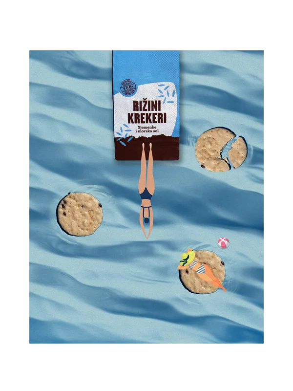 Nutrigold rižini krekeri sjemenke i morska sol u pakiranju od 100g
