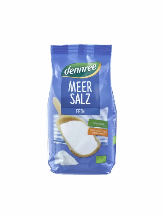 Dennree organska morska sol sitna nejodirana u pakiranju od 500g