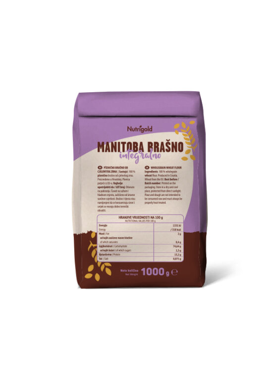 Nutrigold Manitoba - Pšenično brašno Integralno u papirnatoj ambalaži od 1000g