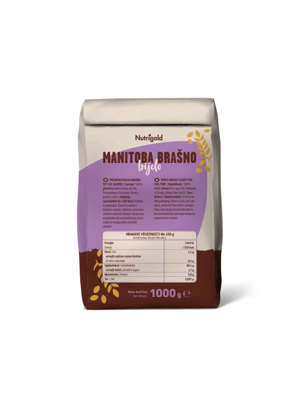 Nutrigold Manitoba pšenično brašno tip 550 u ambalaži od 1000g
