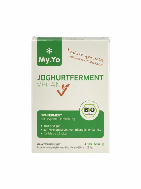 My.Yo Veganska starter kultura za jogurt - Organska u pakiranju koje sadrži 3 vrećice po 15g