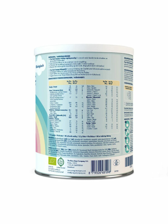 Pure Goat Početna formula za dojenčad na bazi kozjeg mlijeka 1 (od rođenja) - Organska u ambalaži od 400 g