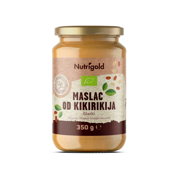 Nutrigold Kikiriki maslac Glatki - Organski u staklenoj ambalaži od 350g