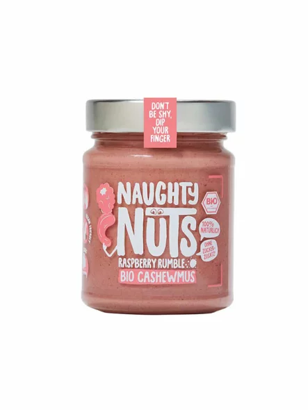 Namaz od indijskih oraščića s malinom - Organski 250g Naughty Nuts