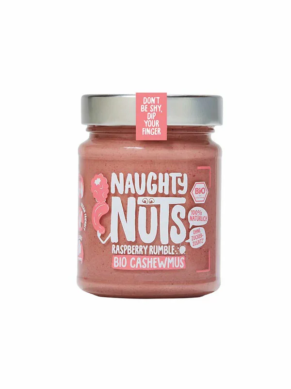 Namaz od indijskih oraščića s malinom - Organski 250g Naughty Nuts