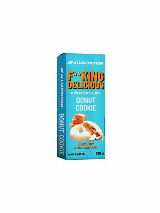 All Nutrition Donut keksi s kokosom i karamelom bez dodanog šećera, sa sladilom u pakiranju  128g