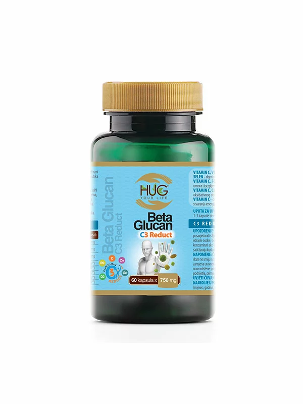 Beta Glucan & C3 Reduct kapsule 60 x 756mg - Hug your life
