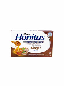 Dabur Honitus biljne pastile za grlo Med i Đumbir u pakiranju od  24 kom