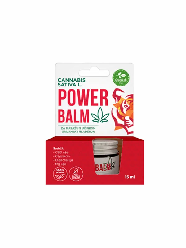 Power balm mast za masažu s efektom grijanja i hlađenja - 15 ml Green Lab