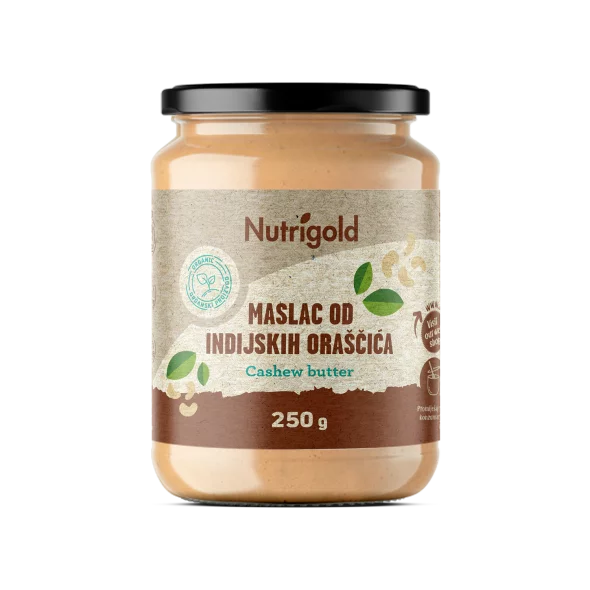 Nutrigold Maslac od indijskih oraščića 100% čisti u staklenoj ambalaži 250g