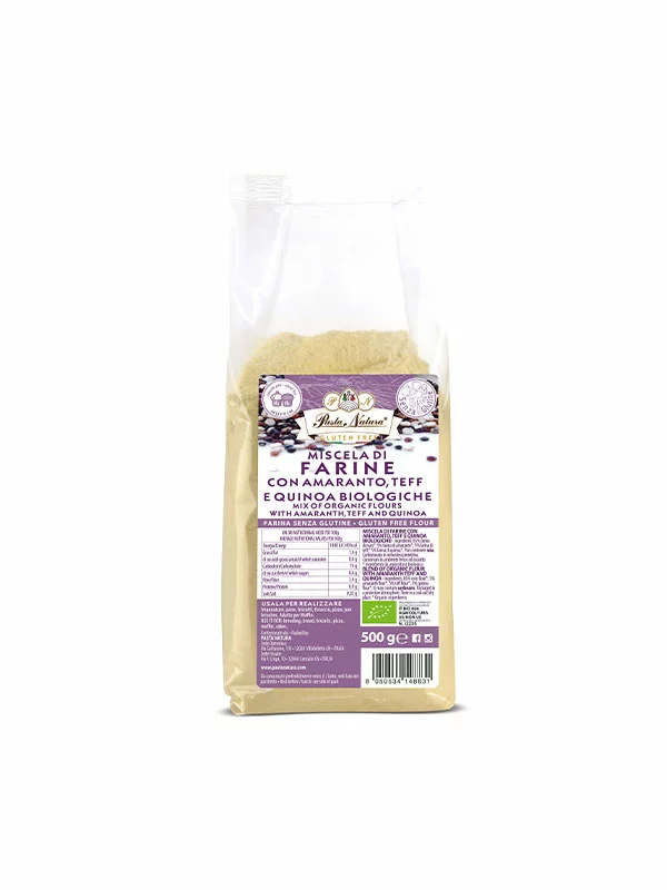 Organsko Brašno od teffa, amaranta i quinoe - Bez glutena 500g Pasta Natura