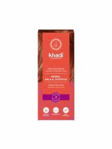 Biljna boja za kosu Crvena (kana & amla & jatropha) - 100g Khadi
