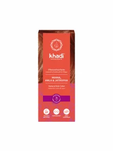 Biljna boja za kosu Crvena (kana & amla & jatropha) - 100g Khadi