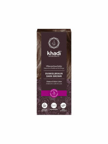 Biljna boja za kosu Tamno smeđa - 100g Khadi