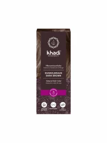 Biljna boja za kosu Tamno smeđa - 100g Khadi