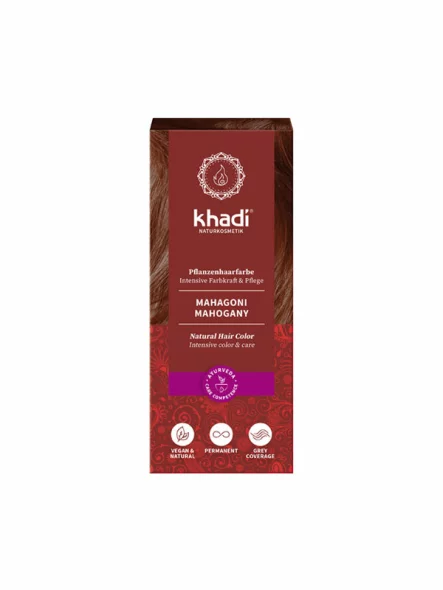 Biljna boja za kosu Mahagonij - 100g Khadi
