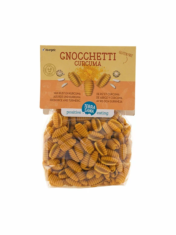 Tjestenina od riže i kurkume Gnocchetti Bez glutena - Organski  250g Terrasana