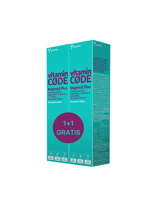 Magnezij PLUS šumeće tablete 1+1 gratis grejp & limun - 40kom yasenka
