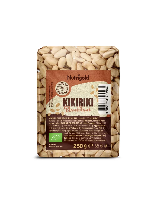 Blanširani kikiriki - Organski 250g Nutrigold