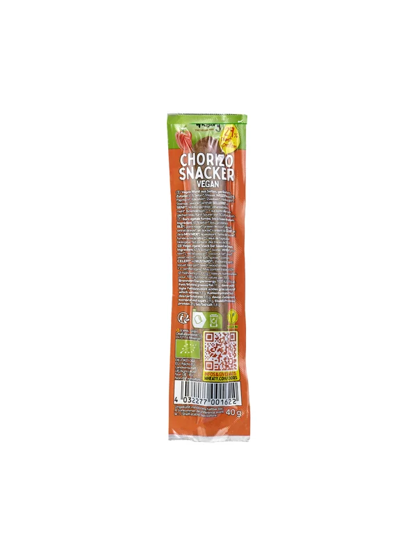 Veganska snack kobasica Chorizo - Organska 40g Wheaty