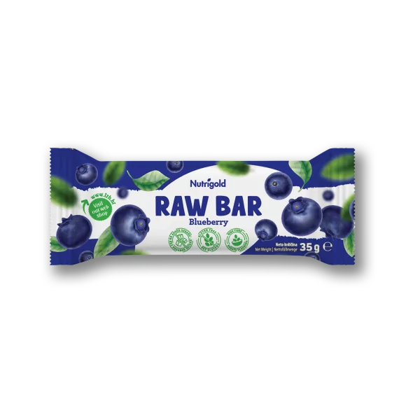Nutrigold raw bar borovnica u pakiranju od 35g