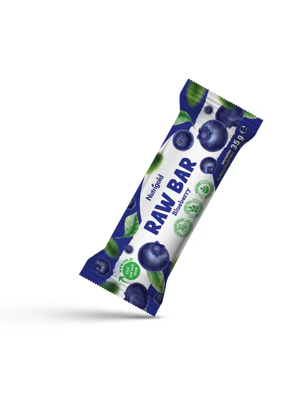 Nutrigold raw bar borovnica u pakiranju od 35g