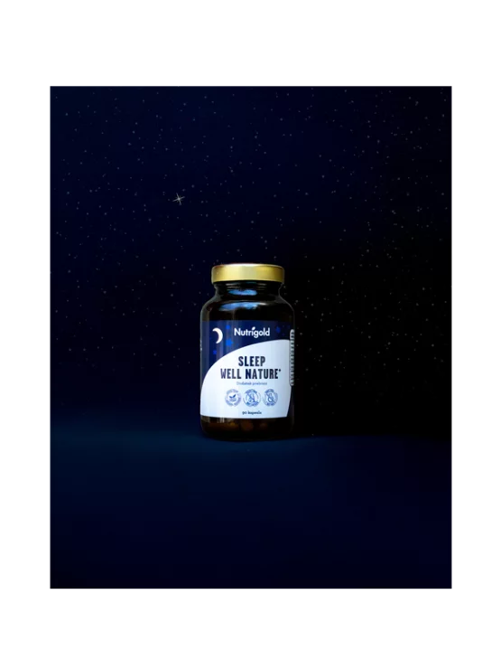 Nutrigold Sleep Well Nature veganske kapsule u smeđoj bočici