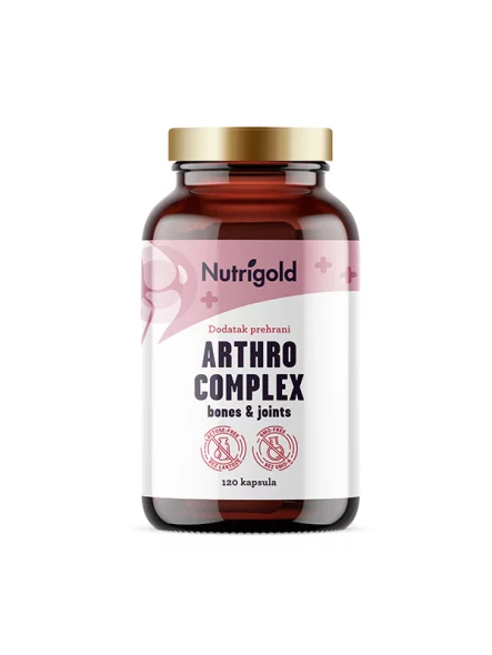 Nutrigold Arthro complex bones & joints veganske kapsule u smeđoj bočici