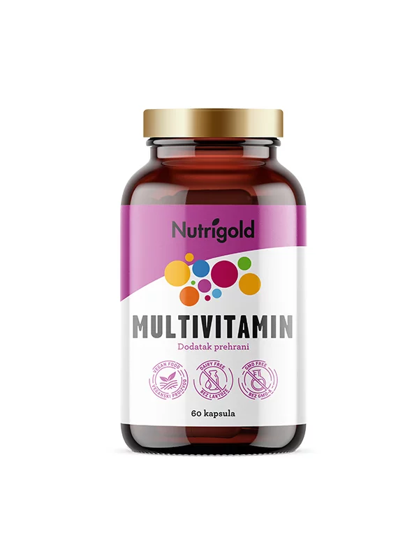 Nutrigold multivitamin veganske kapsule u bočici