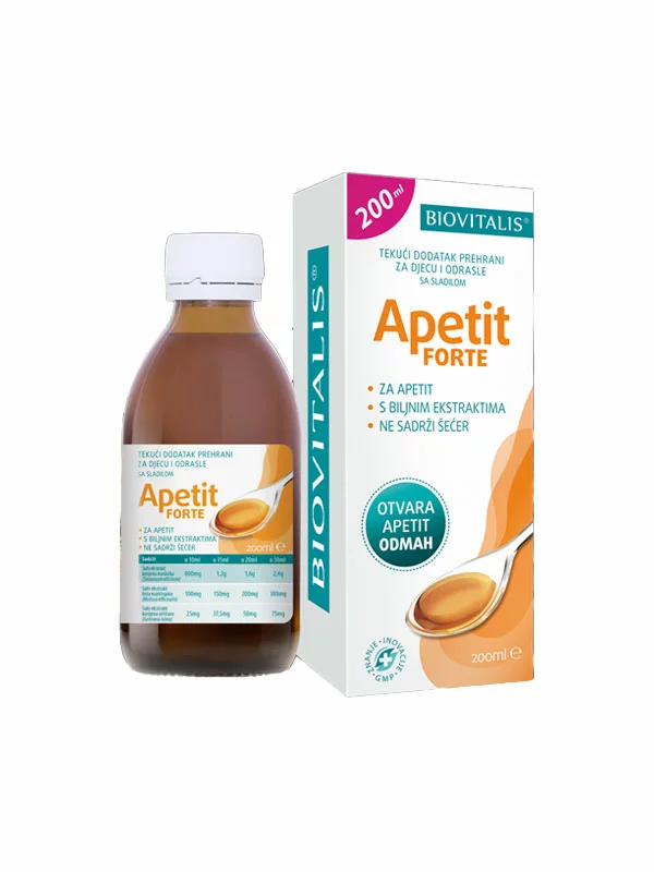 Apetit forte - tekući dodatak prehrani - 200ml Biovitalis