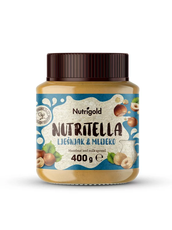 Nutritella Namaz od mlijeka & lješnjaka - Organski 400g Nutrigold