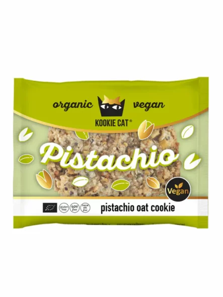 Keks Pistacija & Zobene pahuljice Bez glutena - Organski 50g Kookie Cat