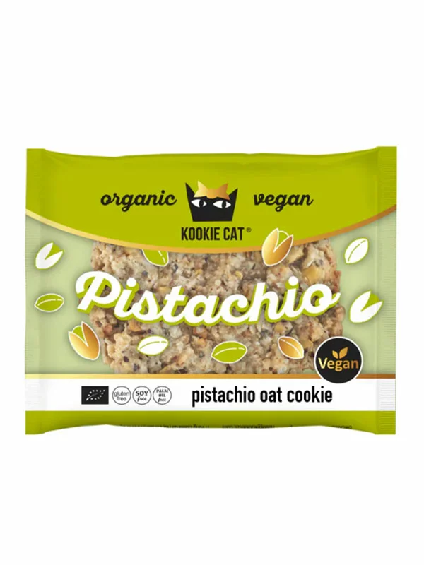 Kookie Cat bezglutenski Keks Pistacija & Zobene Pahuljice u pakiranju od 50g