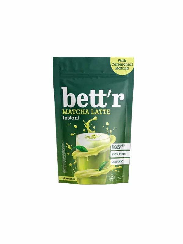 Bett’r organska Instant Matcha Latte bu pakiranju od 200g.