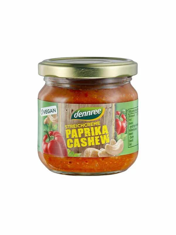 dennree organski Namaz Paprika & Indijski oraščić u staklenci od 180g.