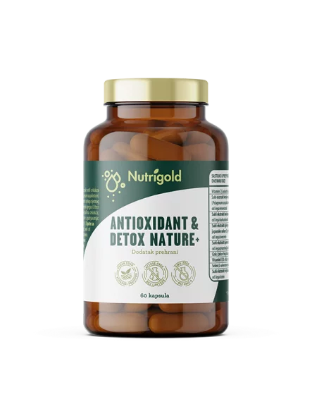 Nutrigold Antioxidant & Detox Nature+ u pakiranju od 60 veganskih kapsula.
