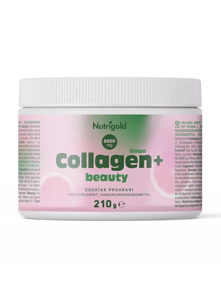 Nutrigold Collagen+ Beauty s okusom limuna u pakiranju od 210g.