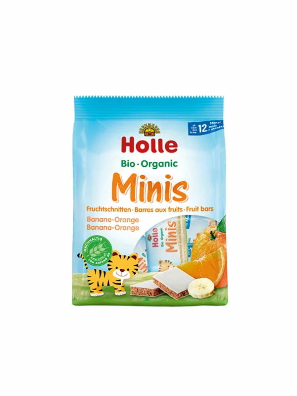 Holle organske Voćne pločice za djecu od 12. mjeseca Banana & Naranča Banana & Naranča Banana & Naranča u pakiranju od 100g