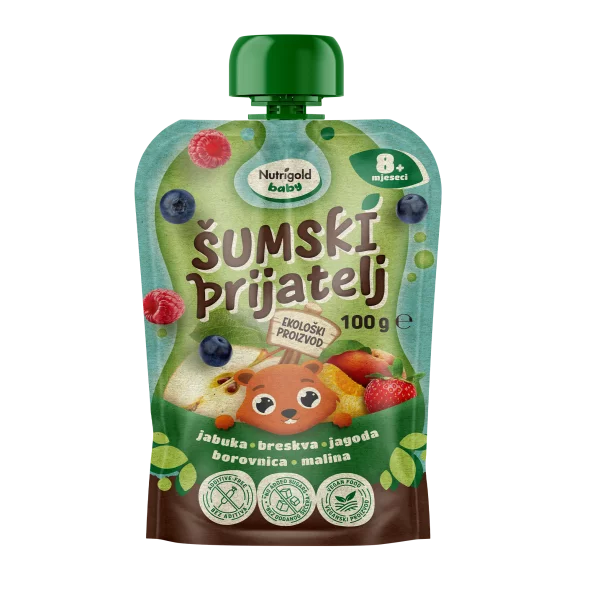 Nutrigold Baby Organska Voćna kaša Šumski prijatelj u pakiranju od 100g