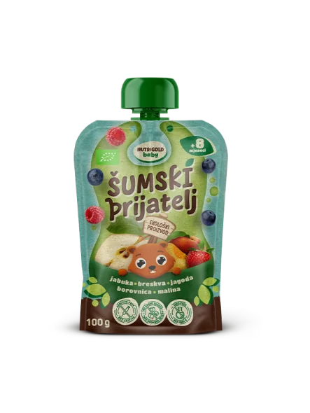 Voćna kaša Šumski prijatelj - Organska 100g Nutrigold Baby